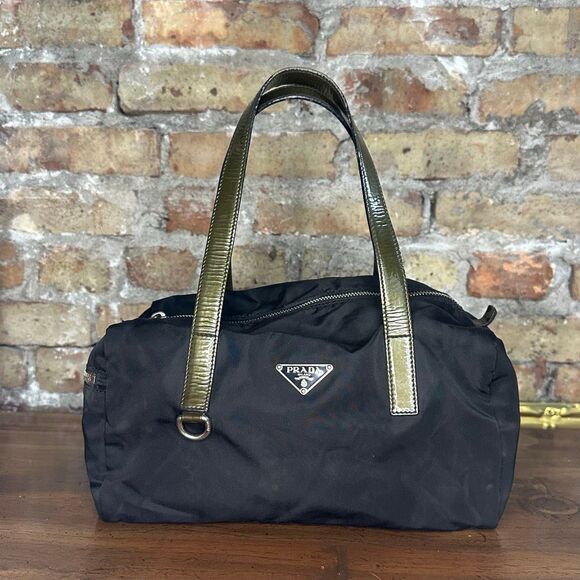 Vintage Prada Nylon Mini Boston Bag - Picture 1 of 13